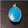Image 3 : 10K Yellow Gold Blue Opal Enhanced(1.8ct) Pendant (~Size 0) (~length 0 inches), Suggested Retail Val