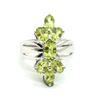 Image 1 : Silver Peridot(2.45ct) Rhodium Plated Ring (~Size 0) (~length 0 inches) (~weight 5.85g), Suggested R