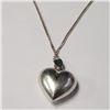 Image 1 : Silver Heart 18" Necklace (~Size 0) (~length 0 inches), Suggested Retail Value $100
