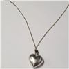 Image 2 : Silver Heart 18" Necklace (~Size 0) (~length 0 inches), Suggested Retail Value $100