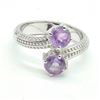 Image 1 : Silver Amethyst(1.35ct) Rhodium Plated Ring (~Size 0) (~length 0 inches) (~weight 4.95g), Suggested 