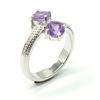 Image 3 : Silver Amethyst(1.35ct) Rhodium Plated Ring (~Size 0) (~length 0 inches) (~weight 4.95g), Suggested 