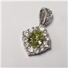 Image 2 : Silver Cz Pendant (~Size 0) (~length 0 inches), Suggested Retail Value $60