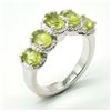 Image 3 : Silver Peridot(2.25ct) Rhodium Plated Ring (~Size 0) (~length 0 inches) (~weight 5.95g), Suggested R
