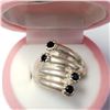 Image 1 : Silver Black Onyx Ring (~Size 0) (~length 0 inches), Suggested Retail Value $200
