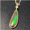 Image 1 : 10&14K Yellow Gold Canadian Ammolite 16" Necklace (~Size 0) (~length 0 inches), Suggested Retail Val
