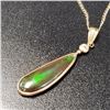 Image 2 : 10&14K Yellow Gold Canadian Ammolite 16" Necklace (~Size 0) (~length 0 inches), Suggested Retail Val