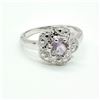 Image 1 : Silver Amethyst(1.4ct) Rhodium Plated Ring (~Size 0) (~length 0 inches) (~weight 3.5g), Suggested Re