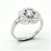 Image 3 : Silver Amethyst(1.4ct) Rhodium Plated Ring (~Size 0) (~length 0 inches) (~weight 3.5g), Suggested Re