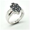 Image 2 : Silver Blue Sapphire(1.8ct) Rhodium Plated Ring (~Size 0) (~length 0 inches) (~weight 5.4g), Suggest