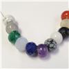Image 2 : Silver Genuine Gemstone Free Floating Beads (Amethyst ,Spinal,Lapis,Quartz,Moonstone Etc 16" Necklac