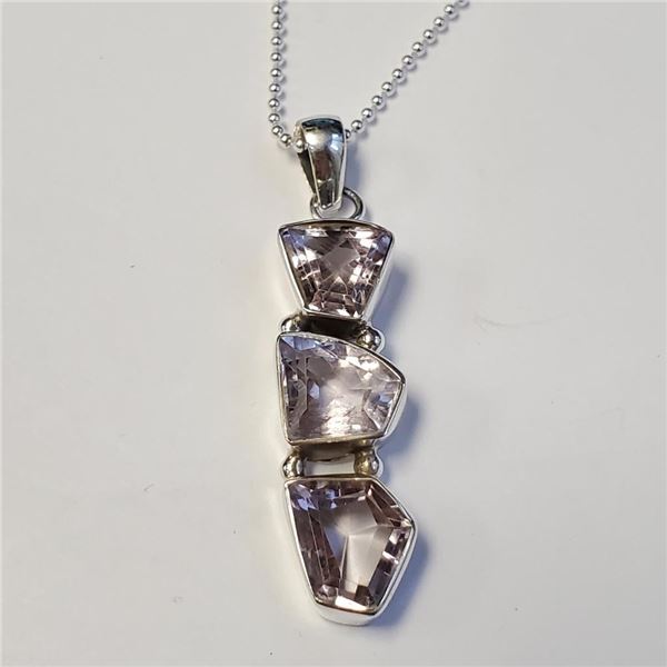 Silver Amethyst 16" Necklace, Suggested Retail Value $240