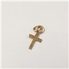 Image 2 : 10K Yellow Gold Super Mini Cross 0.06G Pendant, Suggested Retail Value $40