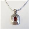 Image 1 : Silver Garnet 16" Necklace, Suggested Retail Value $160