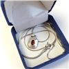 Image 3 : Silver Garnet 16" Necklace, Suggested Retail Value $160