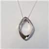Image 1 : Silver Diamond 18" Necklace, Suggested Retail Value $200