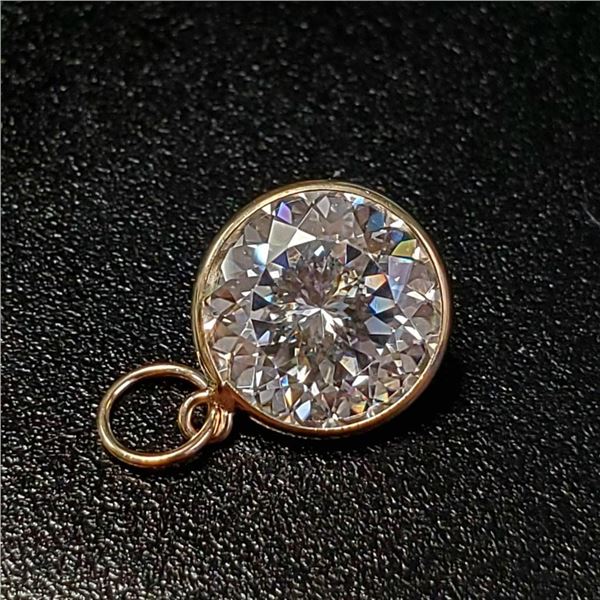 10K Yellow Gold Moissanite(2.5ct) Pendant, Suggested Retail Value $500