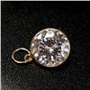 Image 2 : 10K Yellow Gold Moissanite(2.5ct) Pendant, Suggested Retail Value $500