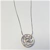 Image 2 : Silver Cz And Diamond 16" Necklace, Suggested Retail Value $160
