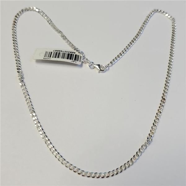 Silver 18" Small Curb Necklace, Suggested Retail Value $39