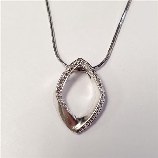Silver Diamond 18" Necklace, Suggested Retail Value $200