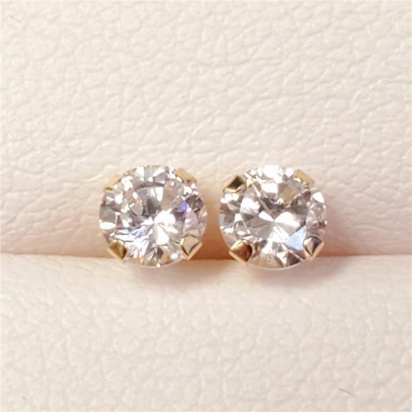 14K Yellow Gold Cubic Zirconia Earrings, Suggested Retail Value $100