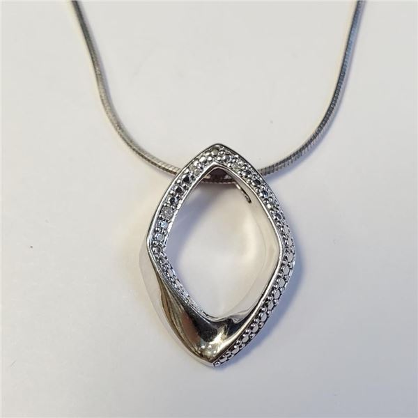 Silver Diamond 16" Necklace, Suggested Retail Value $200