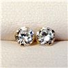 Image 1 : 14K Yellow Gold Cubic Zirconia Earrings, Suggested Retail Value $100