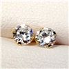 Image 3 : 14K Yellow Gold Cubic Zirconia Earrings, Suggested Retail Value $100