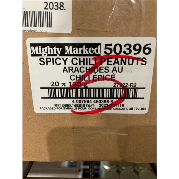 CASE LOT - Mighty Marked Spicy Chili Peanuts 20 x 120g