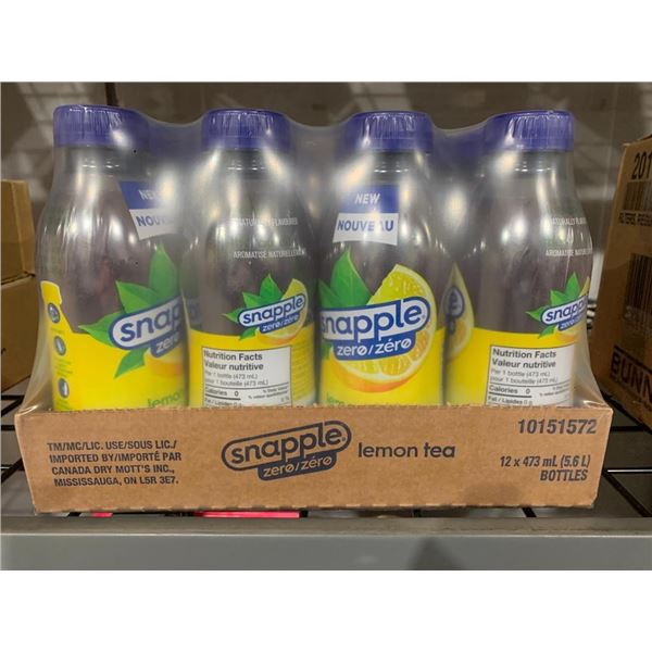 CASE LOT - Snapple Zero Lemon Tea 12 x 473ml