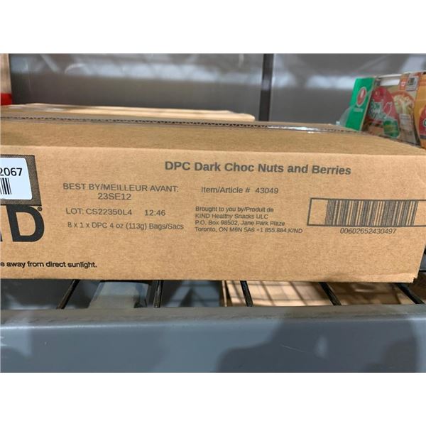 CASE LOT - Kind Dark Chocolate Nuts and Berries 8 x 1 DPC 133g Bags