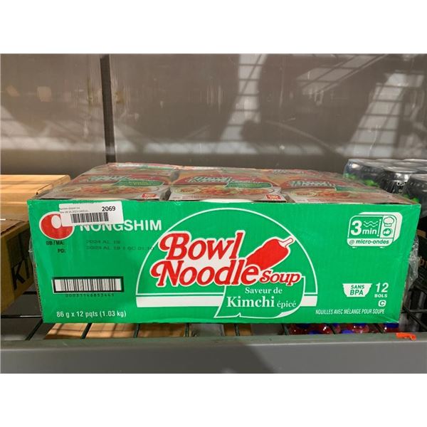 CASE LOT - Bowl Noodle Soup Spicy Kimchi Flavour 12 x 86g