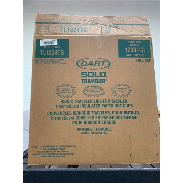 CASE LOT - Traveler Lids For Solo ThermoGuard Insulated Paper Hot Cups 1200 Count