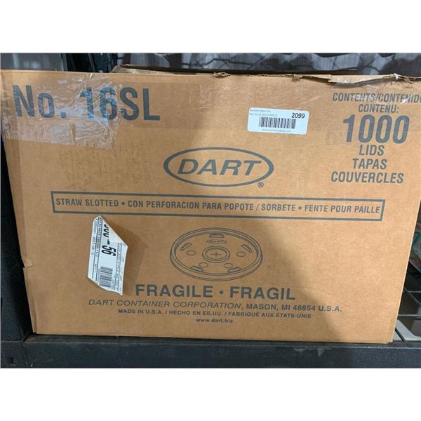 CASE LOT - Straw Slotted Lids 1000 Lids