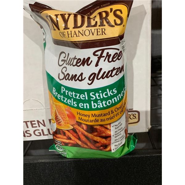 CASE LOT - Snyder's Gluten Free Pretzel Sticks Honey Mustard & Onion 12 x 220g