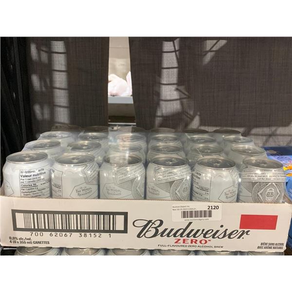 CASE LOT - Budweiser Zero 4 x 6 x 355ml