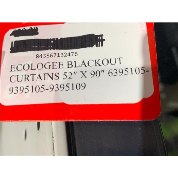 Ecologee Blackout Curtains 52"x90" Set