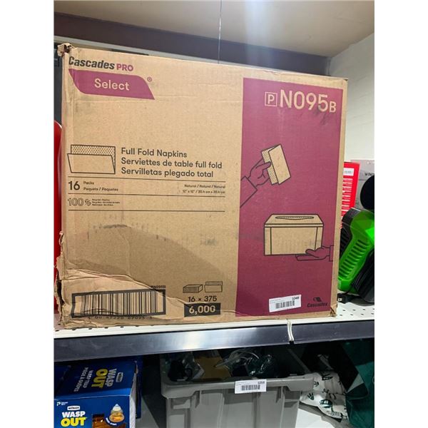 Cascades Pro Select Full Fold napkins 16packs x375 12"x12" =6000