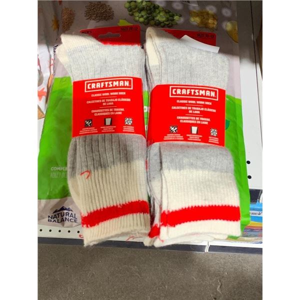 Craftsman Classic Wool Work Socks Mens 10-1 Lot of 2