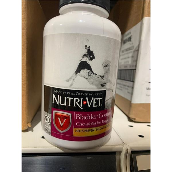 Nutri+Vet Bladder Control Chewables for Dogs 90tablets  x 12 bottles