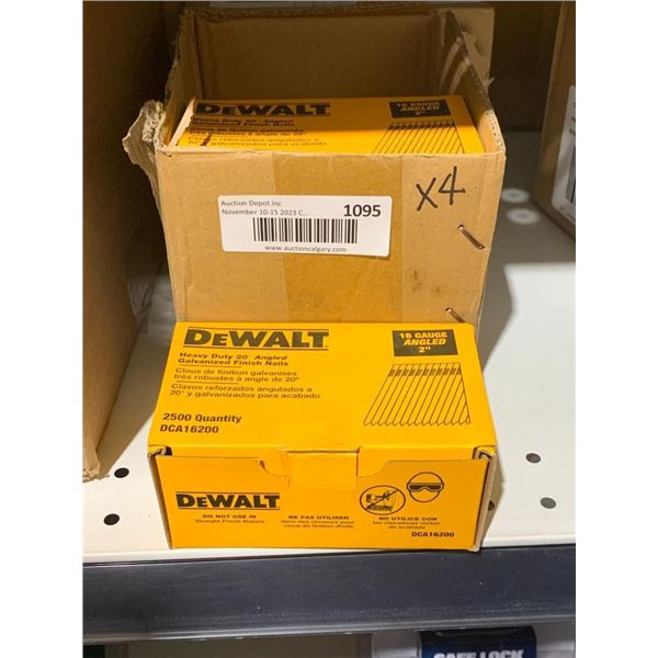DeWalt Heavy Duty 20° Angled Galvanized Finishing Nails 16 Guage 2" Lot of 4 x 2500