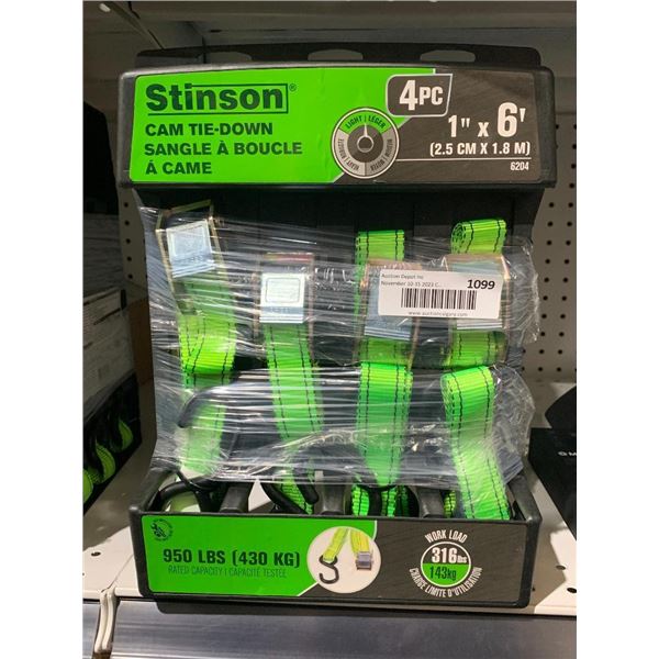 Stinson Cam Tie-Down 4 Pc 1" x 6' 950lb