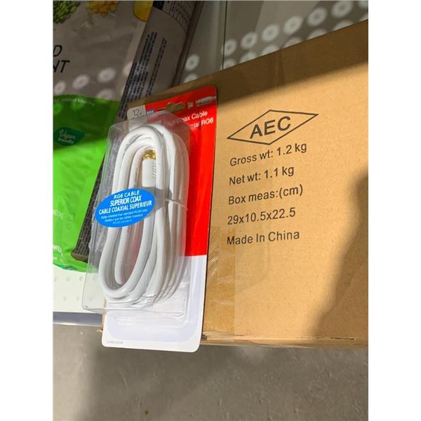 RCA RG6 Coax Cable 12' Case of 6