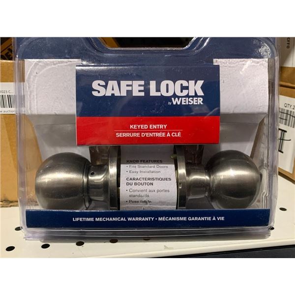 Weiser Safe Lock Keyed Entry Door Knob