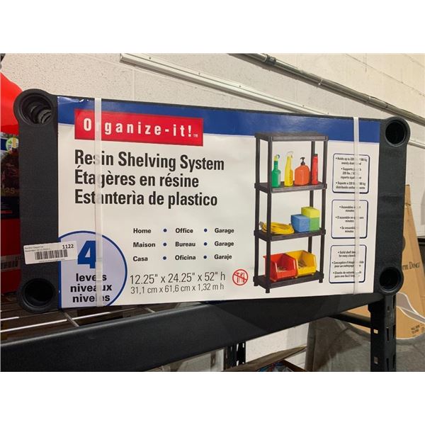 Organize-It! Resin Shelving System 4 Levels