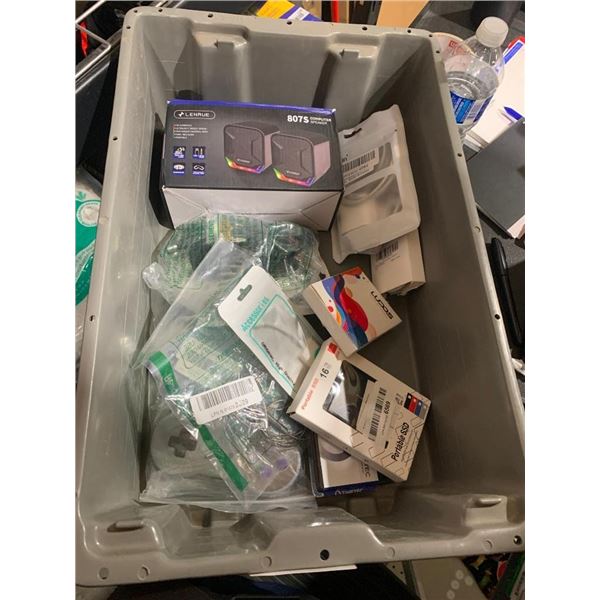 Bin of assorted Electronics - Bin Included