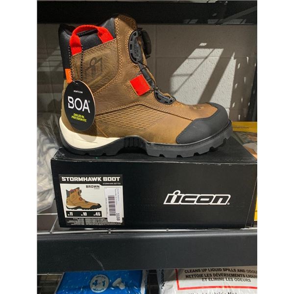 Icon Stormhawk Riding Boot Brown Mens Size 11