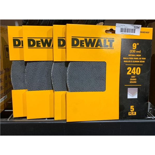 DeWalt 9" Drywall Mesh 240 Grit 5 pc x 4
