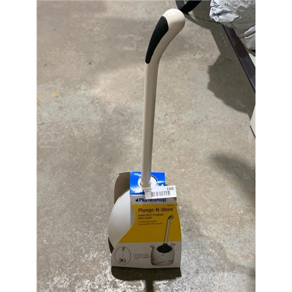 Plumbshop Plunge-N-Store Heavy Duty Plunger w/ Caddy